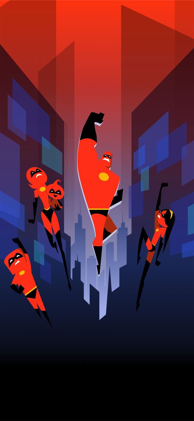 1125x2436 the incredibles minimal art 5k - 2019 movies iPhone 11 Wallpaper