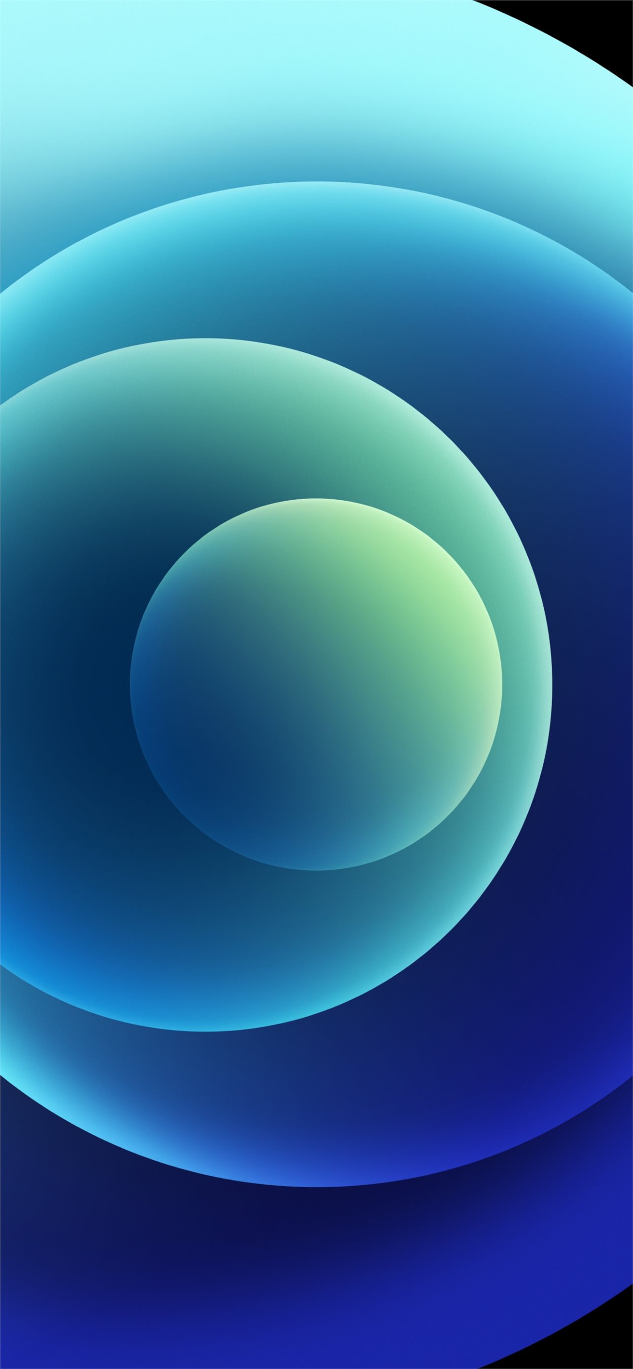 Colorful iPhone 12 Stock wallpaper Orbs Blue Light iPhone ...