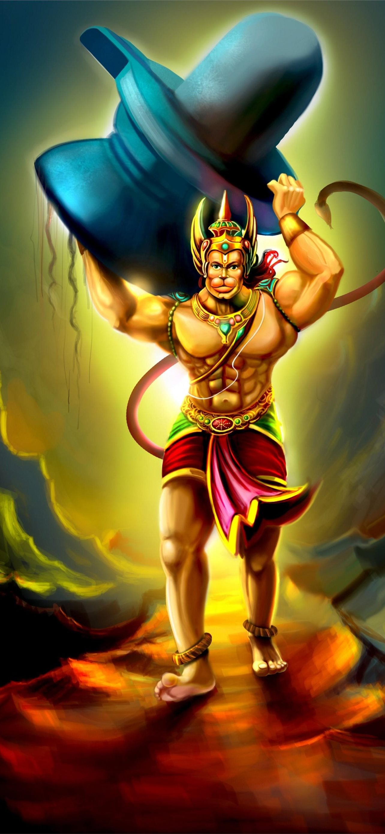 Hanuman 4k Cave iPhone wallpaper 