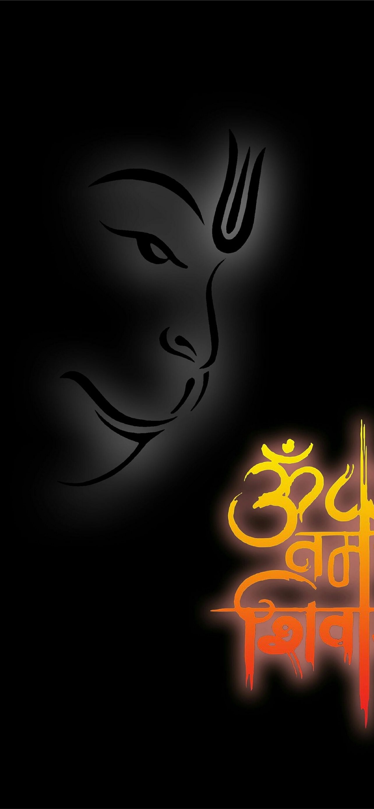 Lord Hanuman Amoled Cave iPhone wallpaper 