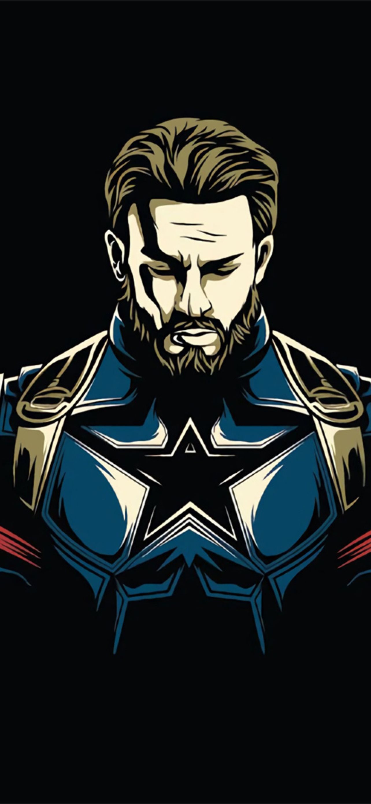 Captain America Beard Top Free Captain America Bea... iPhone wallpaper 