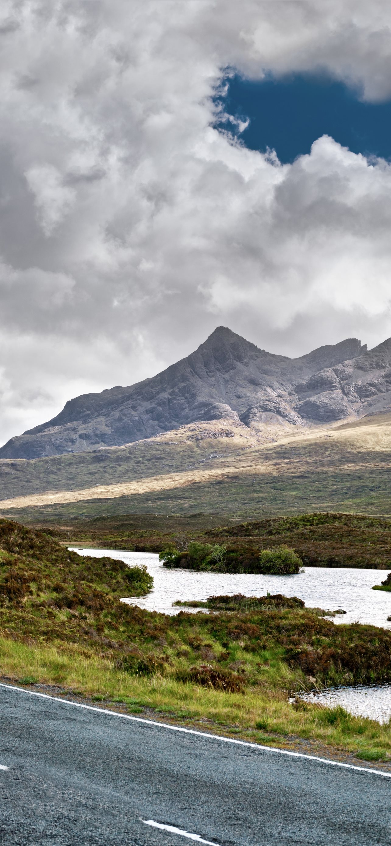 Isle of Skye Scotland Europe road mountain travel iPhone Wallpapers