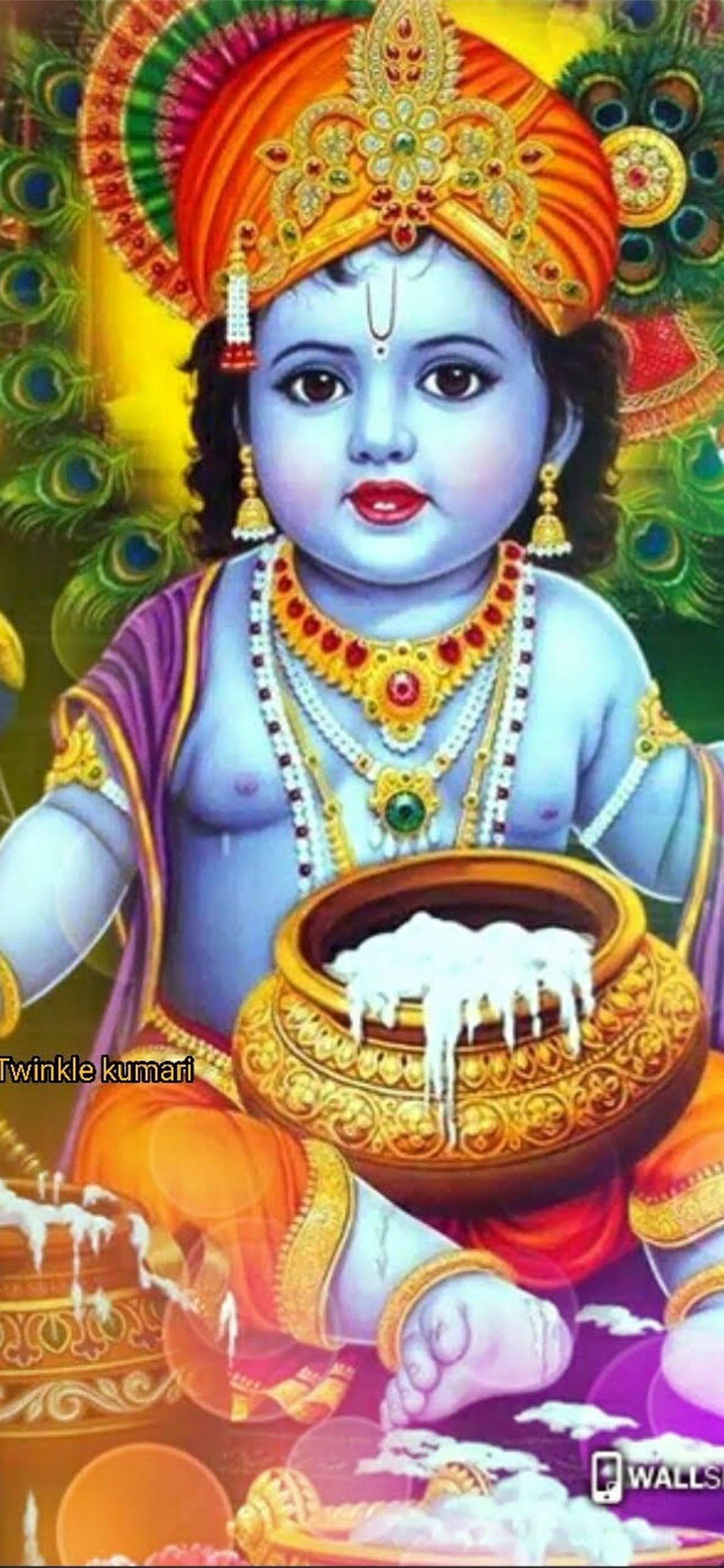 Baby Krishna Top Free Baby Krishna Backgrounds Acc... iPhone wallpaper 