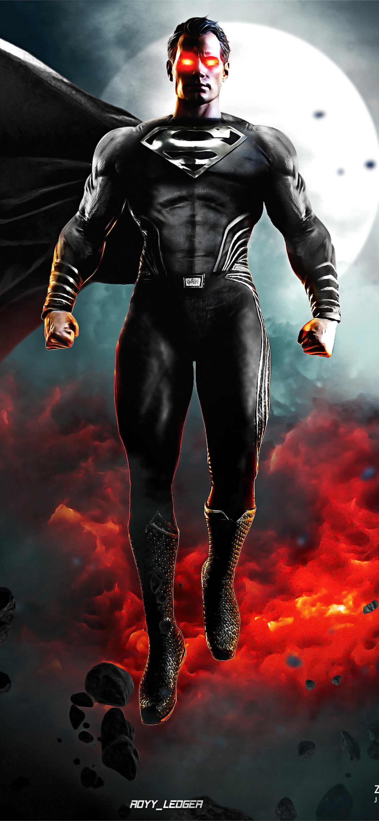 ZS Justice League Black Suit Superman Resolution H... iPhone wallpaper 
