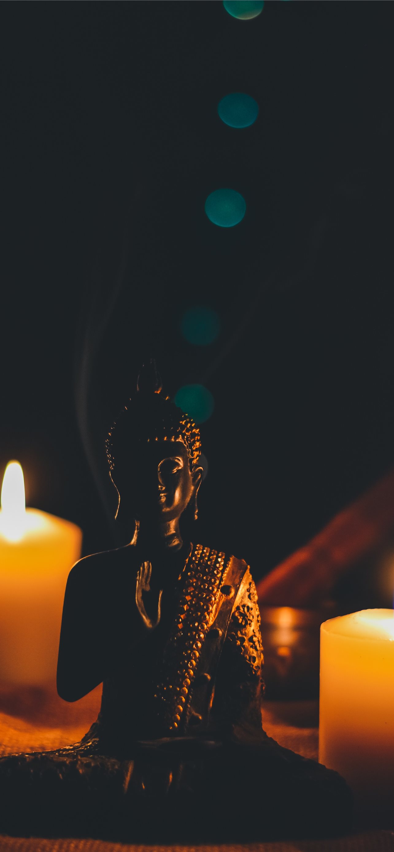 buddha figurine candles buddhism harmony hd backgr... iPhone wallpaper 