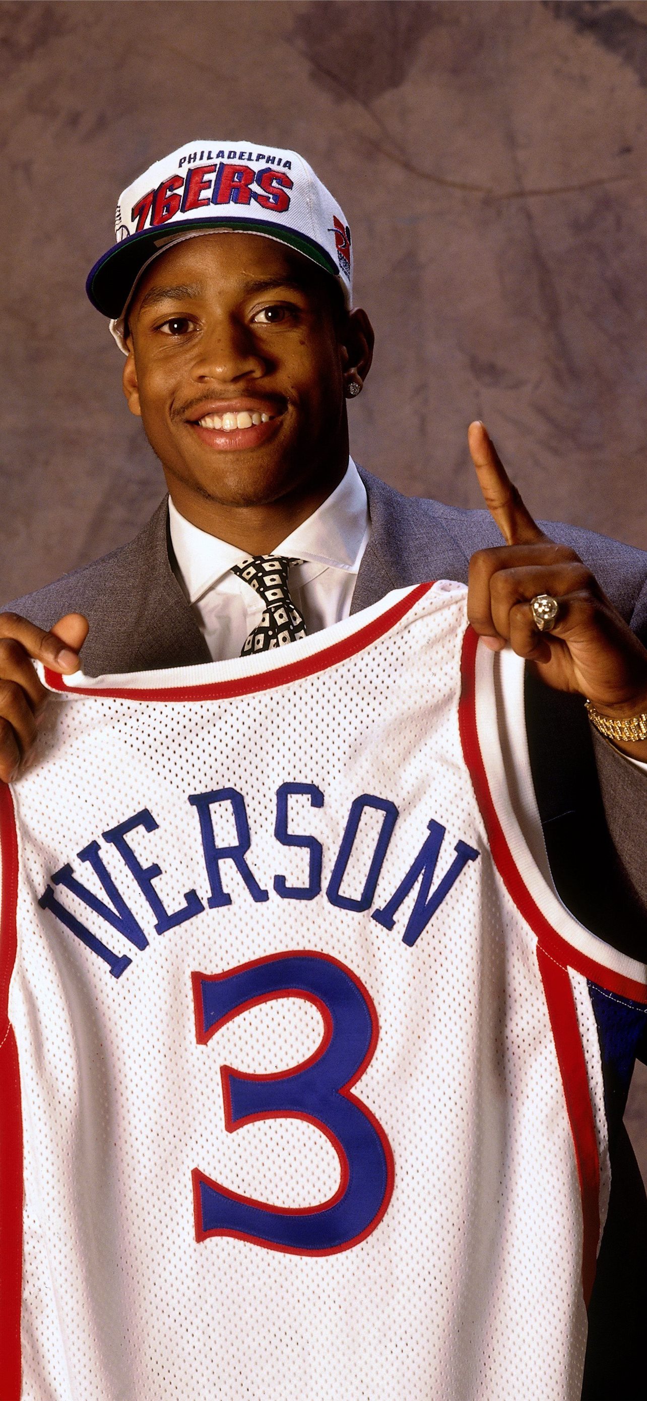 1996 Round 1 Pick 1 Allen Iverson Iphone Wallpapers Free Download