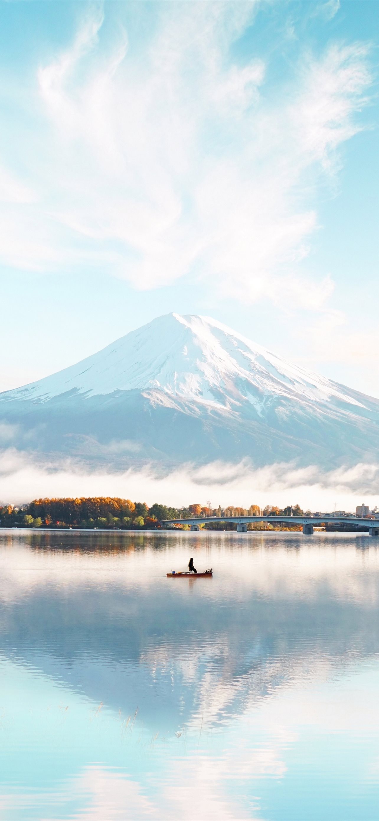 Mount Fuji clouds trees sky nature landscape mist sunlight top  view HD wallpaper  Wallpaperbetter