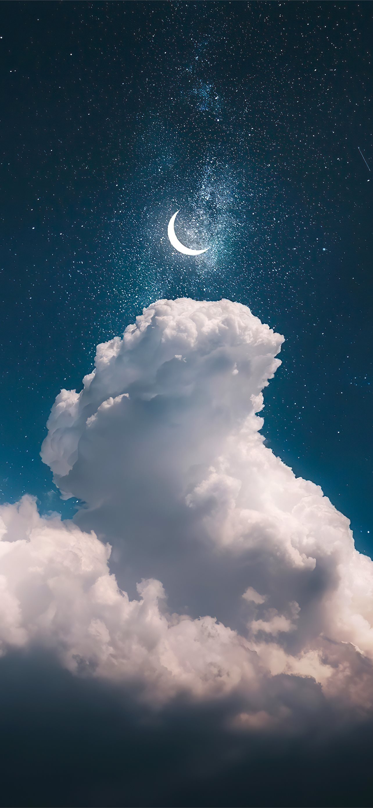 crescent moon iPhone wallpaper 