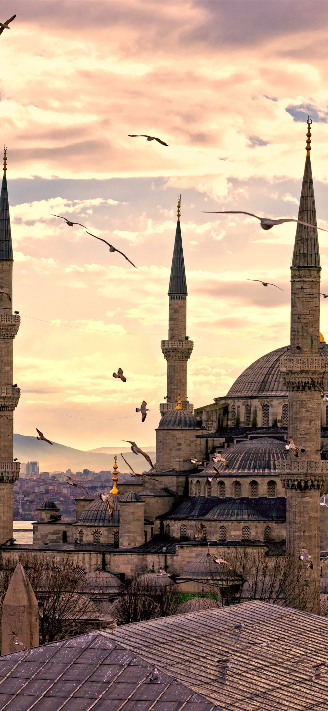 HD wallpaper mosque turkey minaret istanbul islam night flag  crescent  Wallpaper Flare