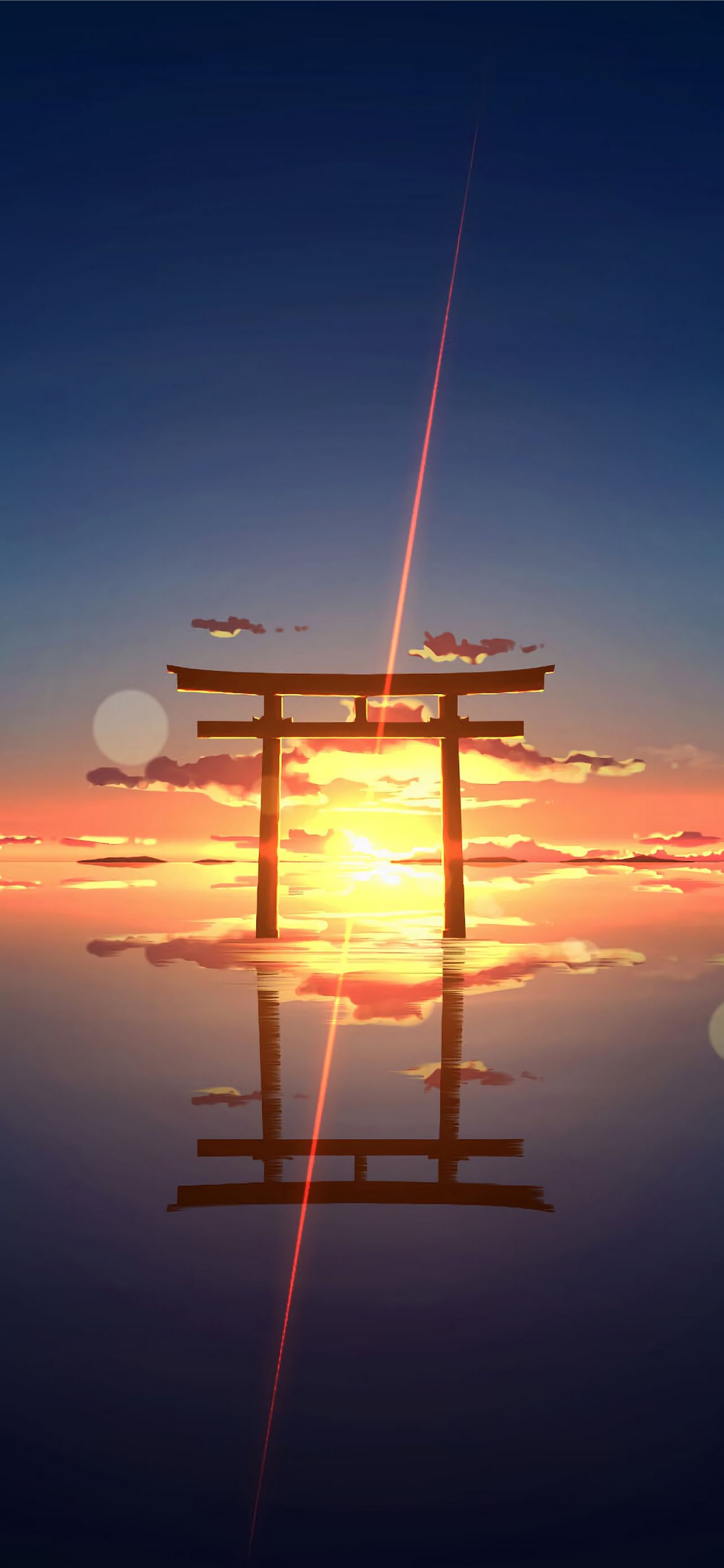 Torii Japanese Gate Anime Scenery 4K Wallpaper iPhone HD Phone 160h