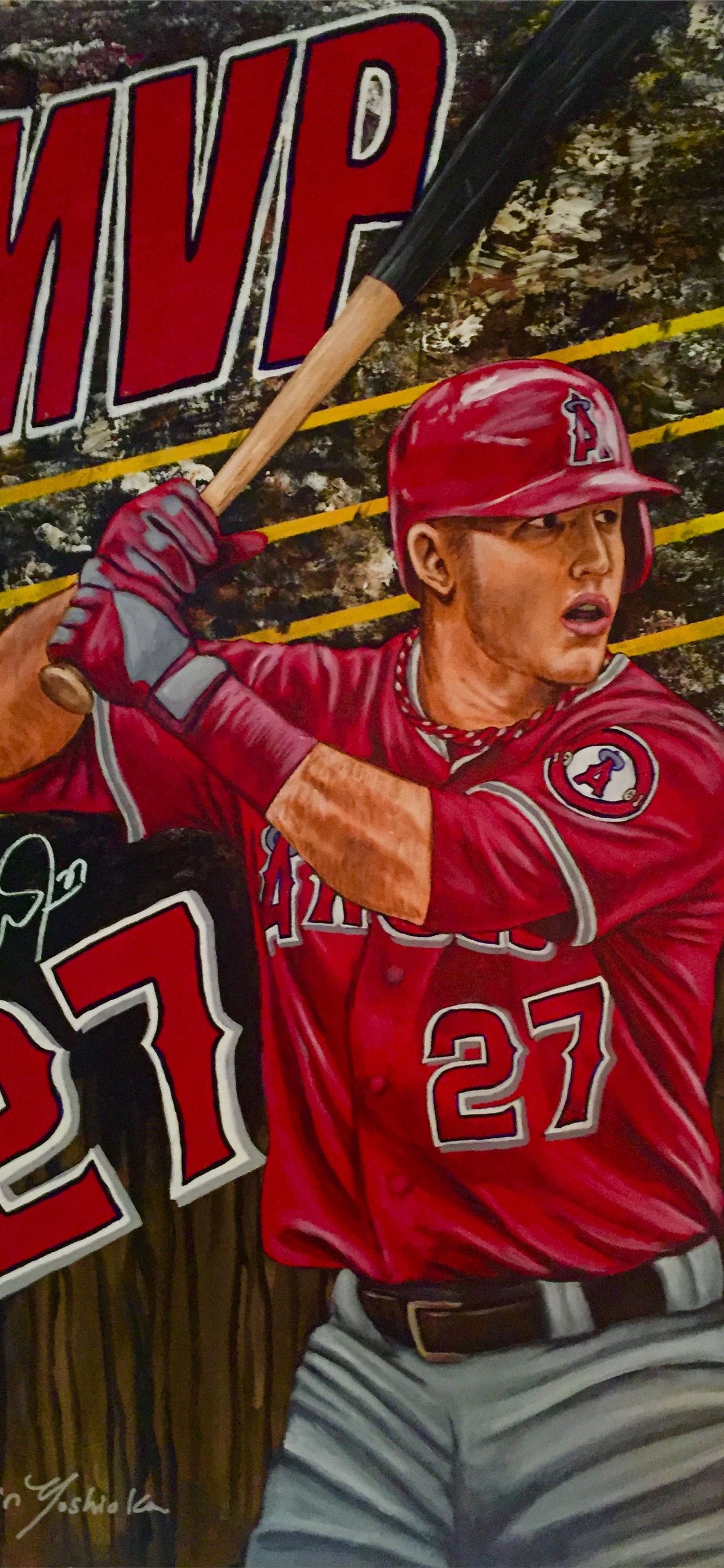 Mike Trout grunge art MLB Los Angeles Angels baseman baseball Michael  Nelson Trout HD wallpaper  Peakpx