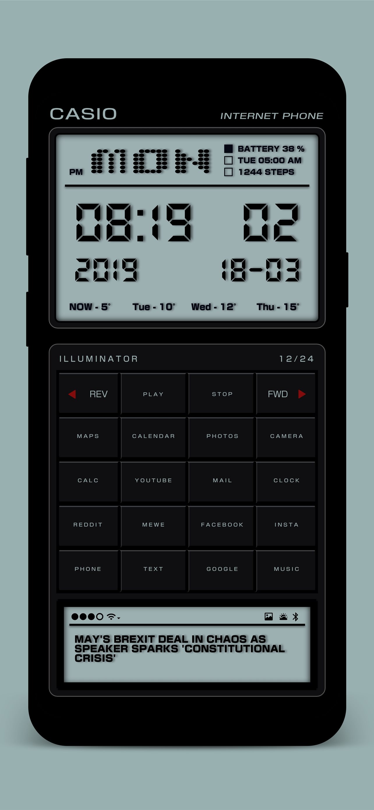 Casio Watch Face 2 by yuhang on Dribbble