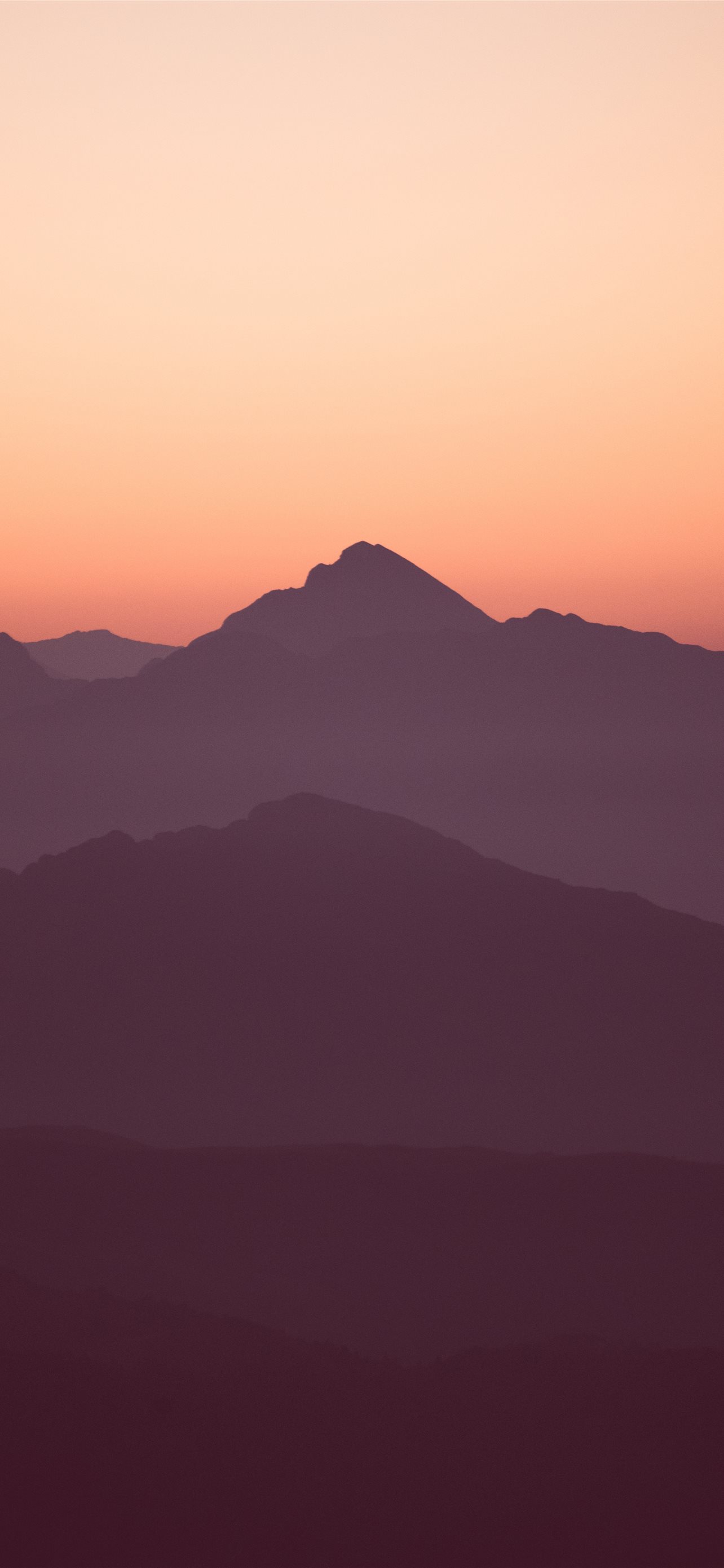silhouette photography of mountain iPhone wallpaper 