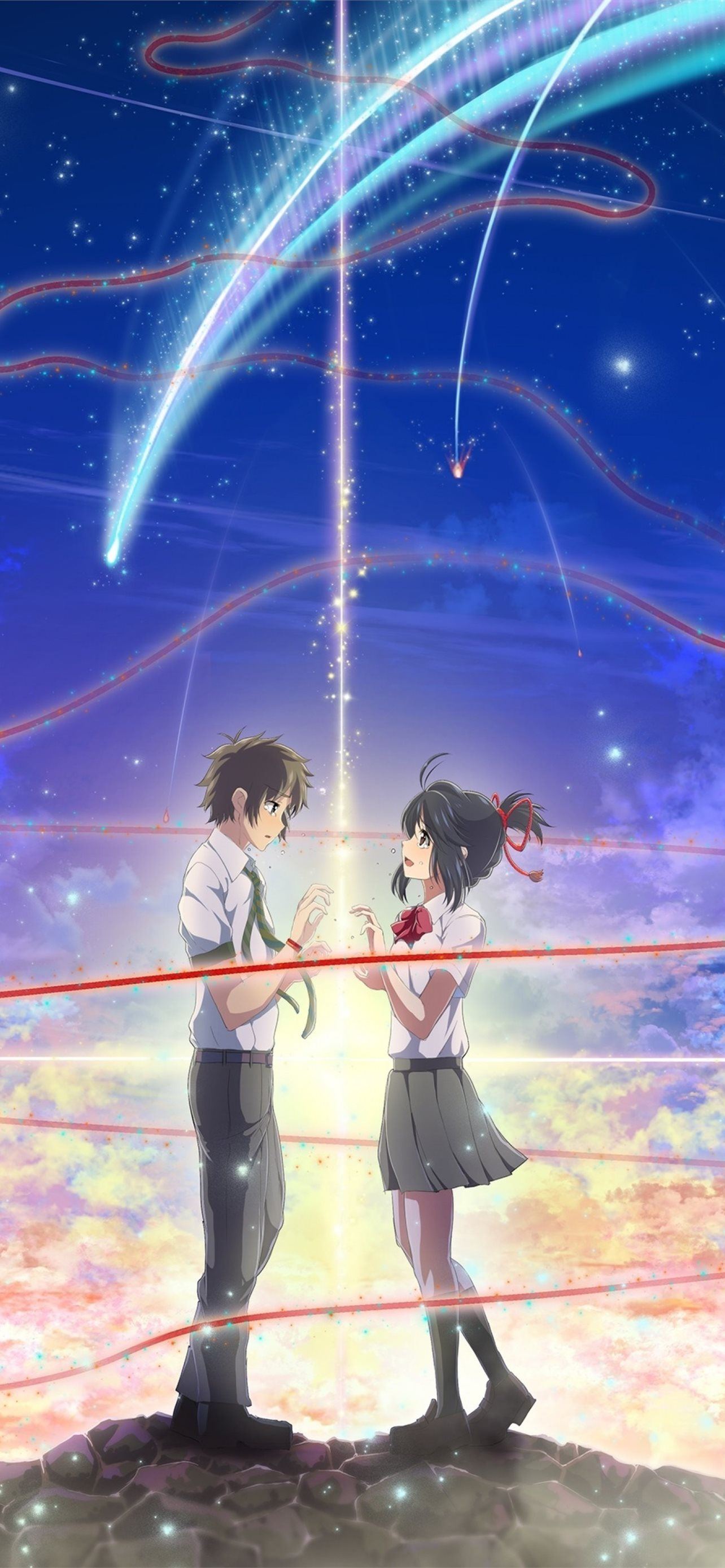 Kimi No Na Wa Taki Tachibana Mitsuha Miyamizu Bond Iphone Wallpapers Free Download