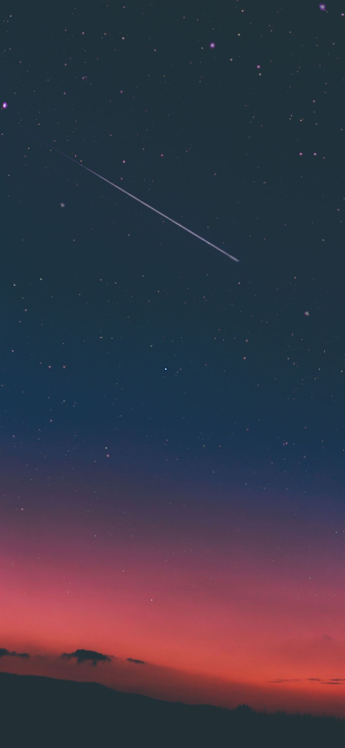 Shooting Star In Night Sky Iphone 12 Wallpapers Free Download