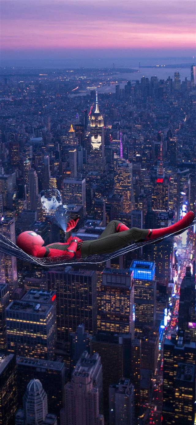 2019 spiderman far from home poster iPhone 12 wallpaper 