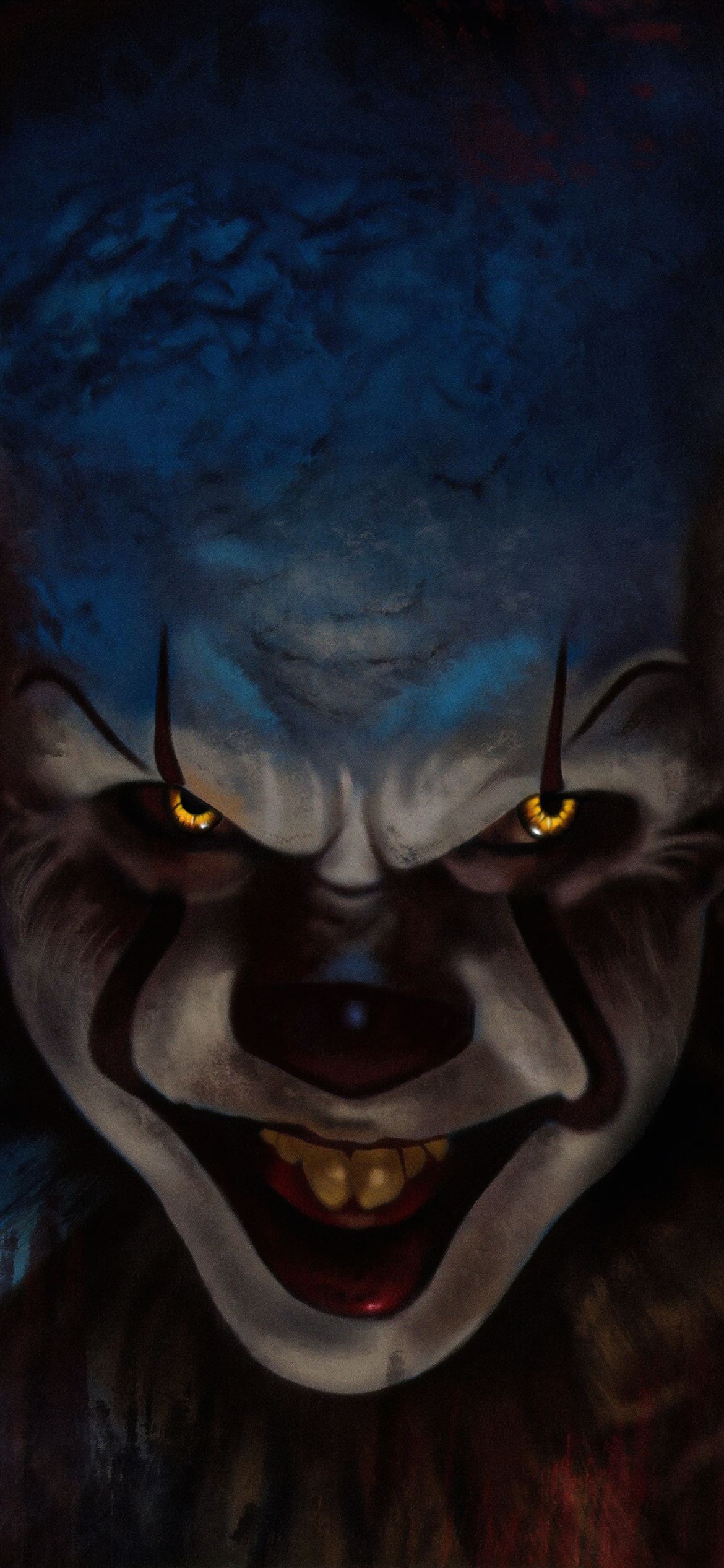 Experience the Horror in High-Resolution: Pennywise OLED 4K AI Art Wallpaper  for Phone