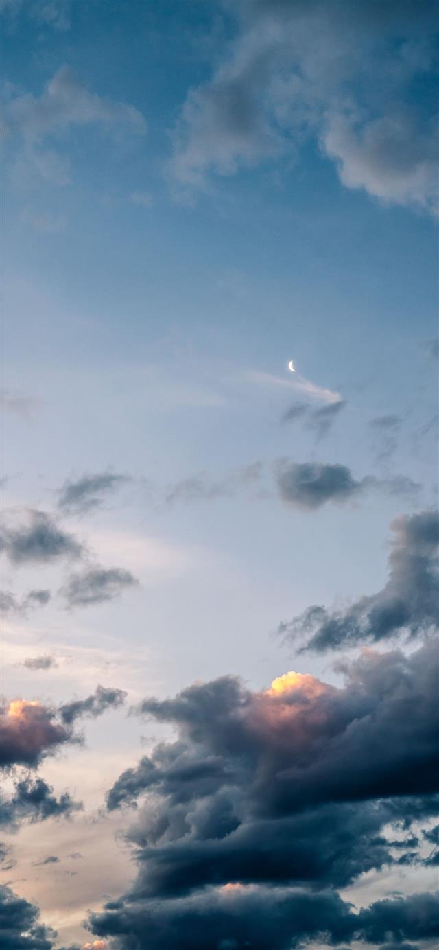 white clouds iPhone 12 wallpaper 