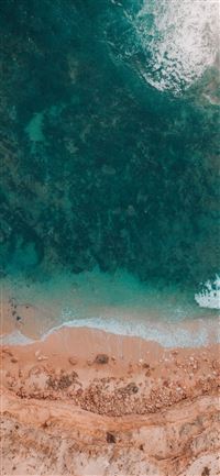 aerial photography of shore wallpaper