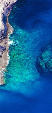 rock blue water wallpaper