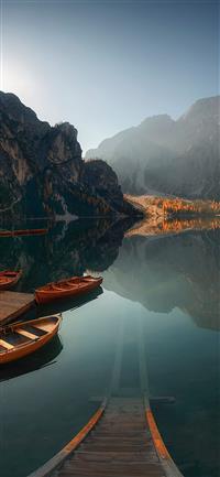 sun ray boat reflection landscape wallpaper