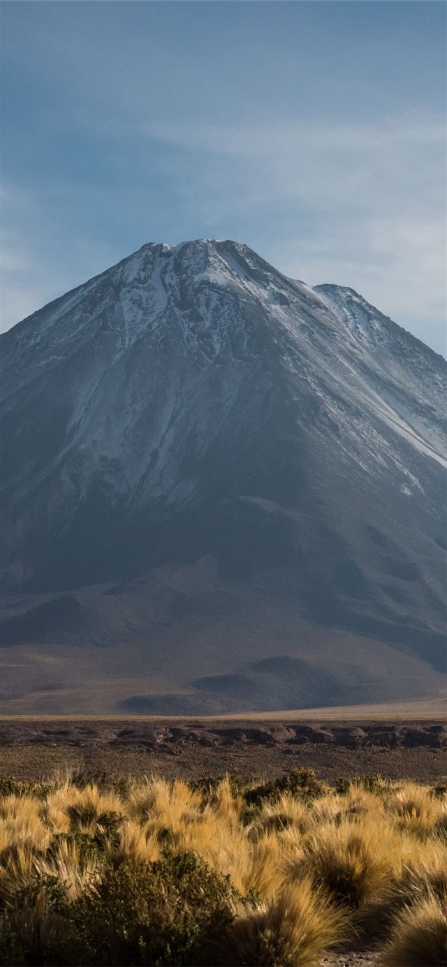 volcano mountain peak landscape iPhone 12 wallpaper 