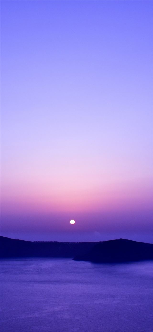 cool blue temperature sunset iPhone 12 wallpaper 