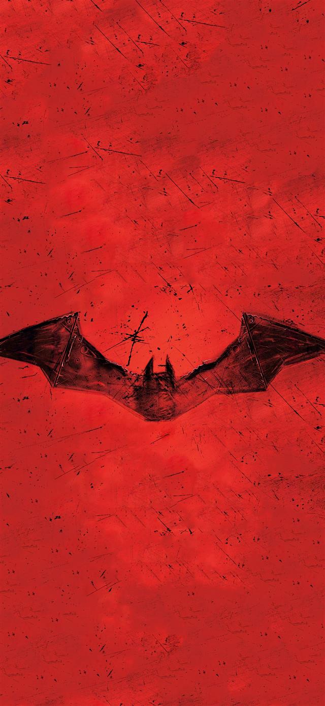 the batman 2021 red logo 8k iPhone 12 wallpaper 