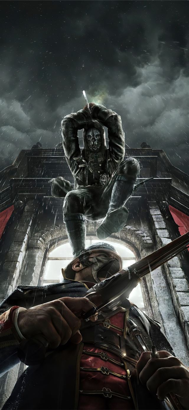 dishonored death from above iPhone 12 wallpaper 