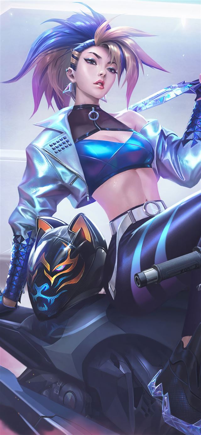 akali lol kda iPhone 12 wallpaper 