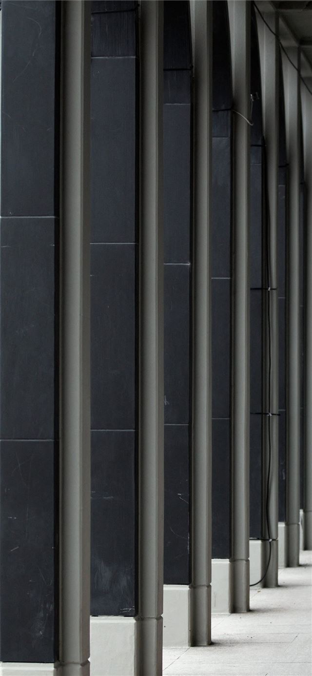 gray metal posts iPhone 12 wallpaper 