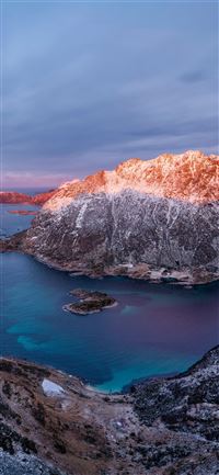 lofoten crag norway 5k wallpaper