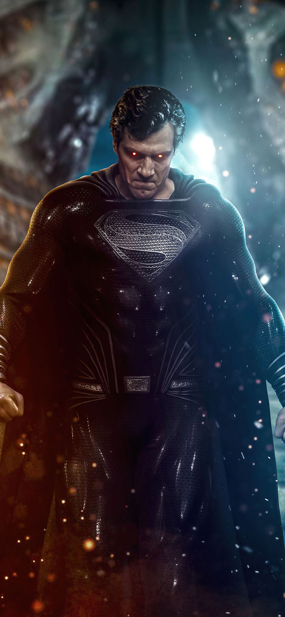 justice league superman black suit 4k iPhone 12 Wallpapers Free Download