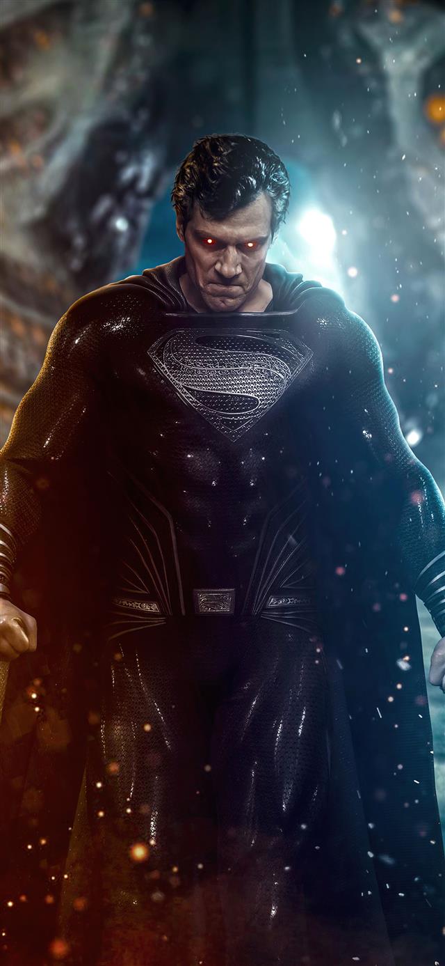 justice league superman black suit 4k iPhone 12 wallpaper 