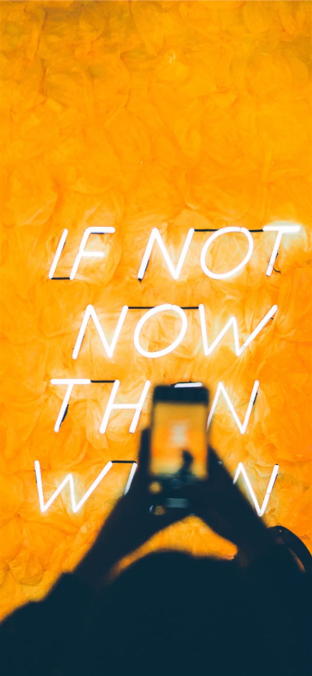 neon light text on wall iPhone 12 wallpaper 
