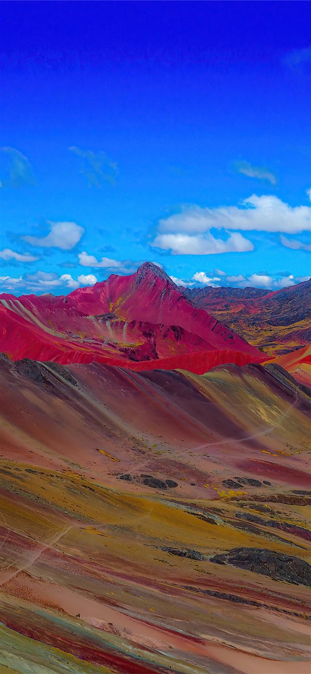 rainbow mountains in peru 4k iPhone 12 wallpaper 