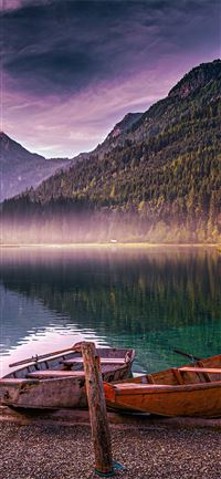 lake jagersee in austria in early autumn 4k wallpaper
