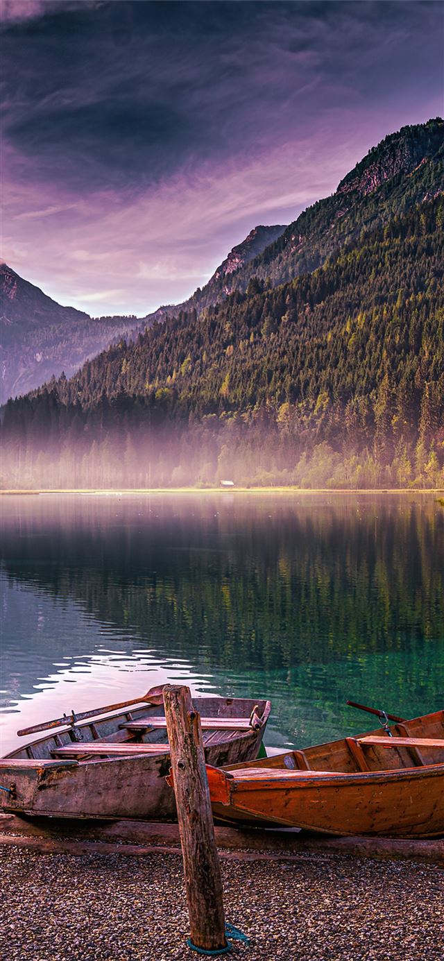 lake jagersee in austria in early autumn 4k iPhone 12 wallpaper 