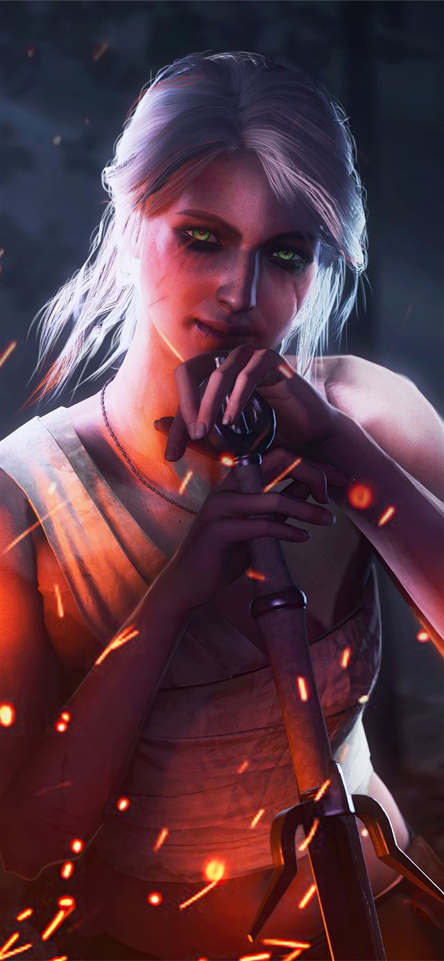 ciri the blood is red 8k iPhone 12 wallpaper 
