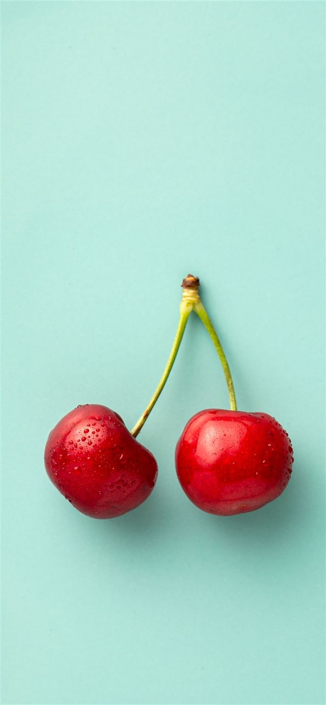 two cherries iPhone 12 wallpaper 