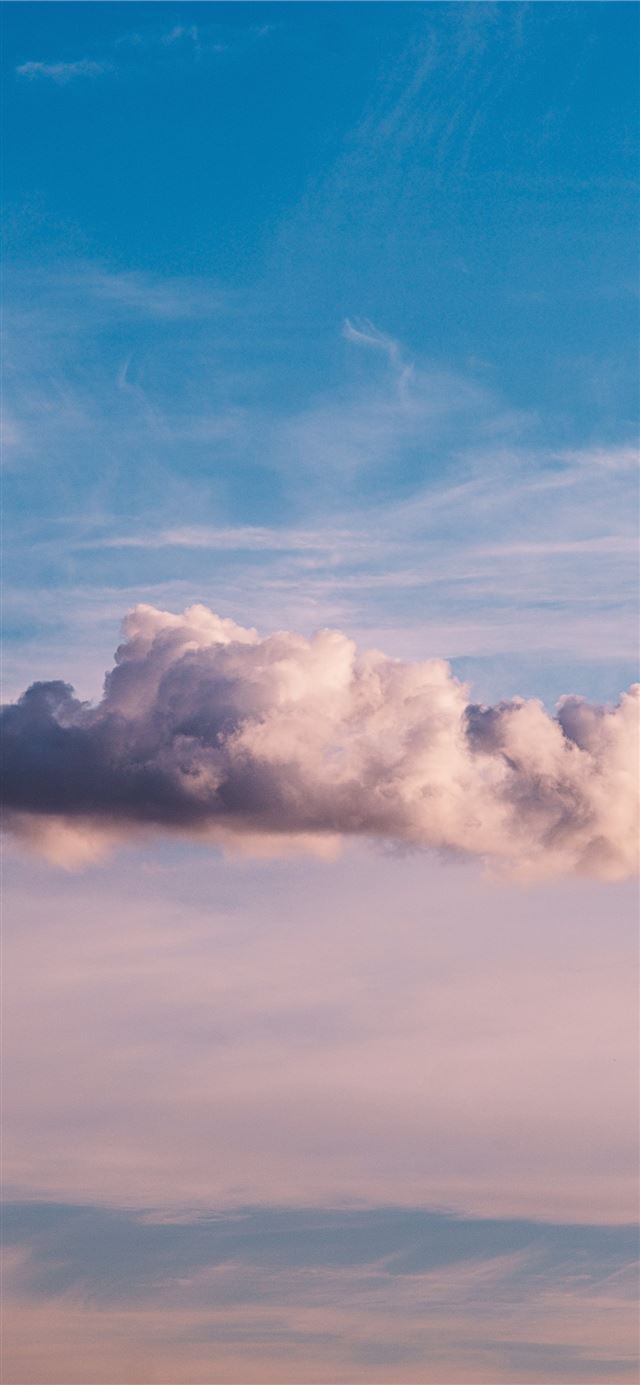 white and gray clouds iPhone 12 wallpaper 