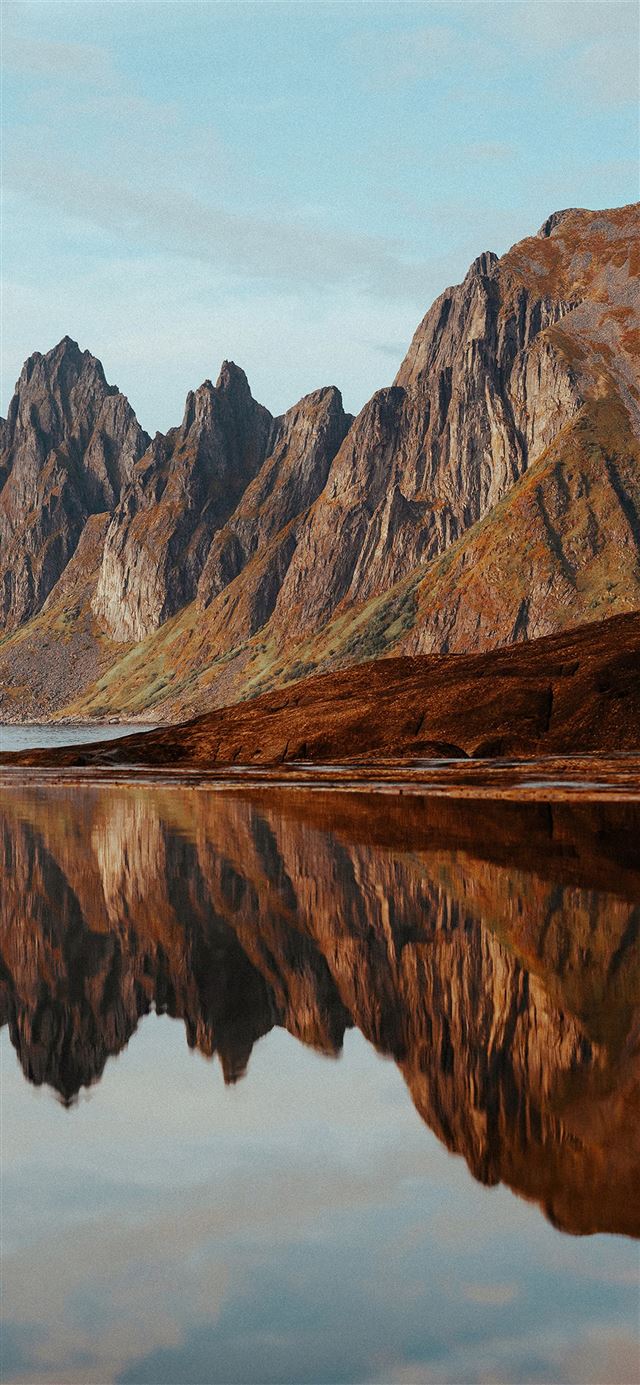 northern norway reflection 4k iPhone 12 wallpaper 