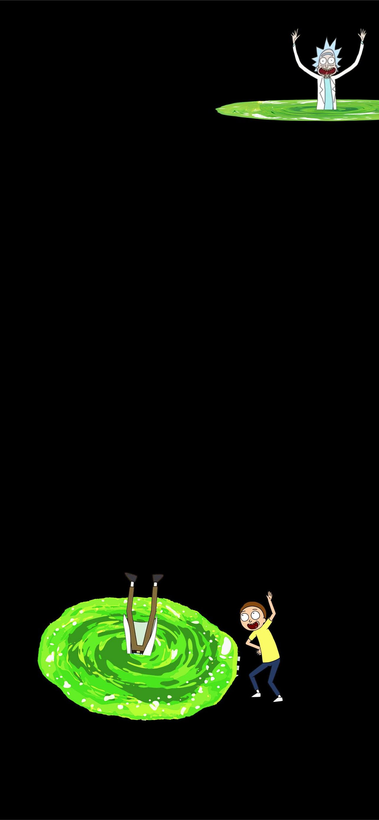 Rick and Morty Portal 2 by ScubaRJ Galaxy S10 Hole... iPhone Wallpapers  Free Download
