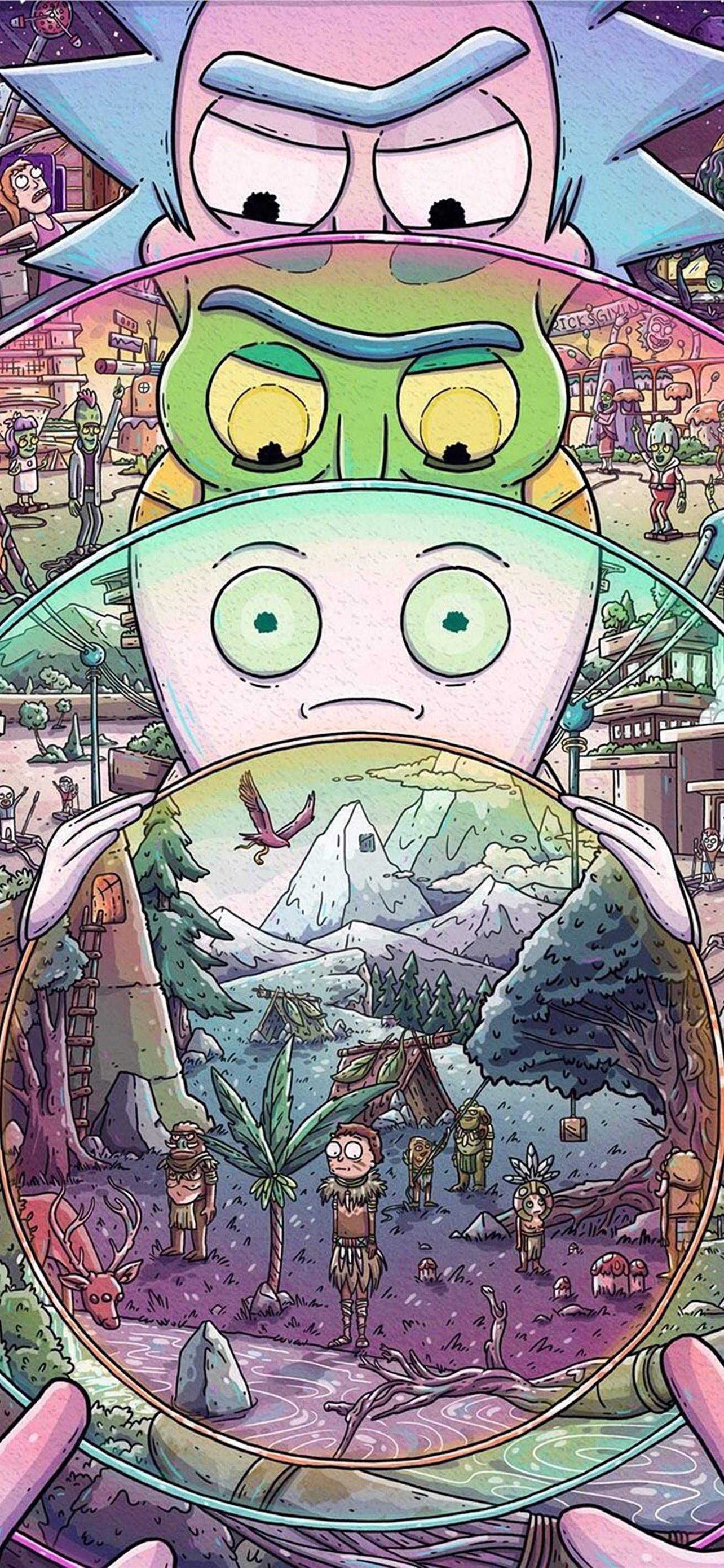 Rick and Morty Wallpaper iPhone Phone 4K 9340e