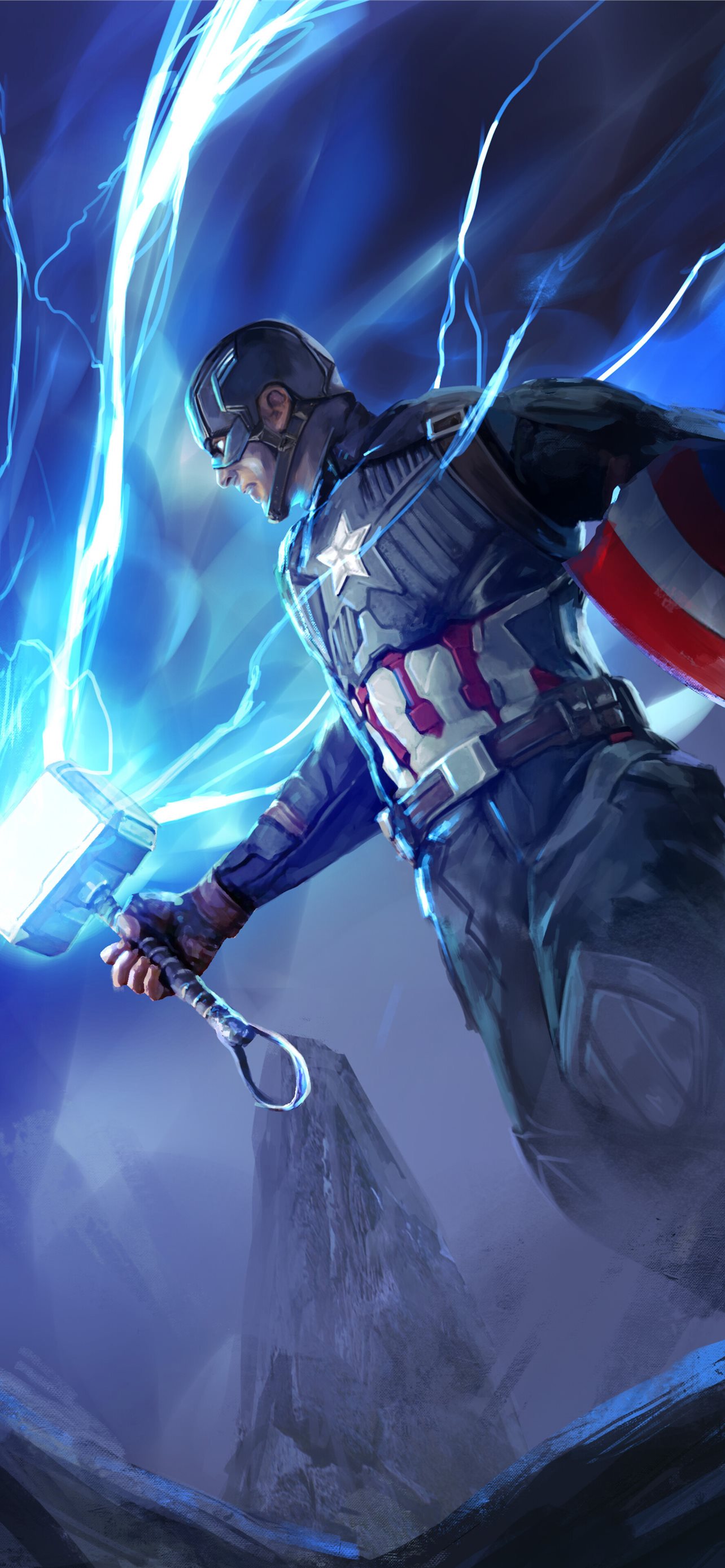308266 Captain America Mjolnir Hammer Avengers End... iPhone Wallpapers  Free Download