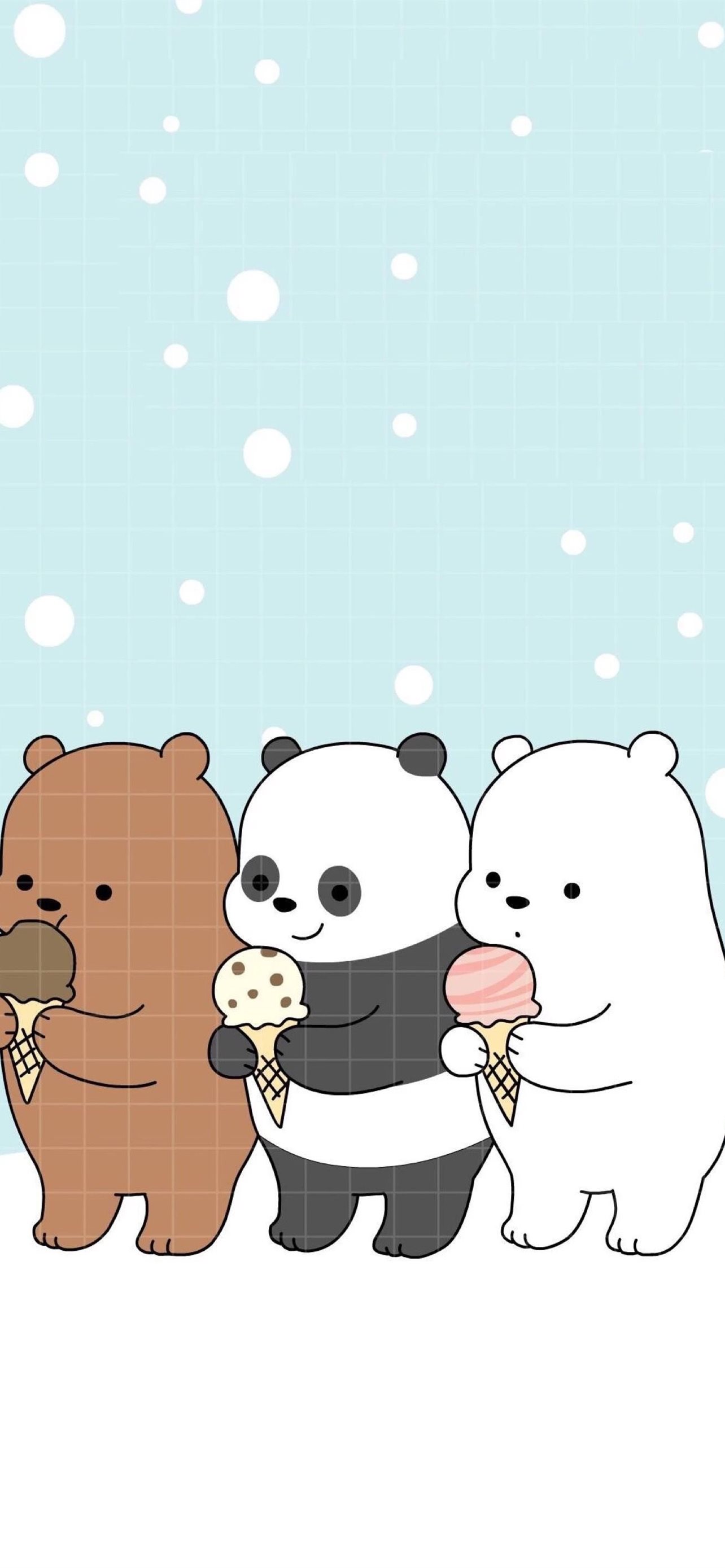 Kawaii We Bare Bears Cave iPhone Wallpapers Free Download