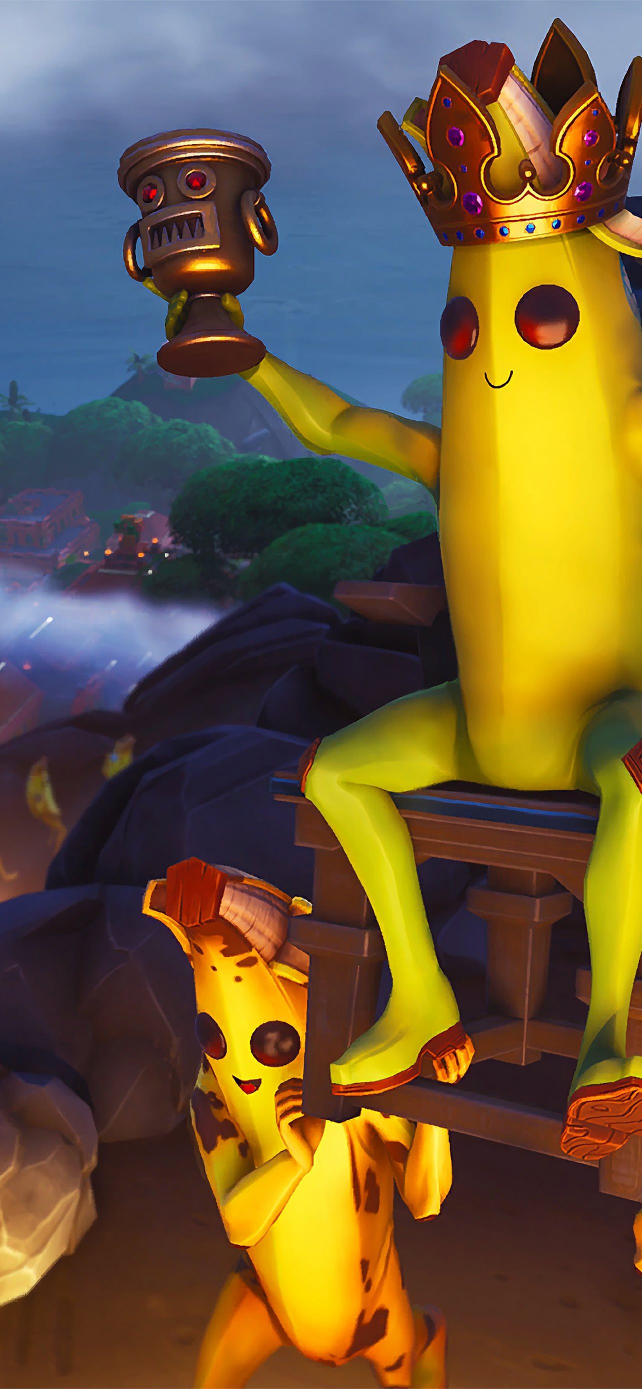 Fortnite Battle Royale Peely The Banana King 4k Iphone Wallpapers Free Download