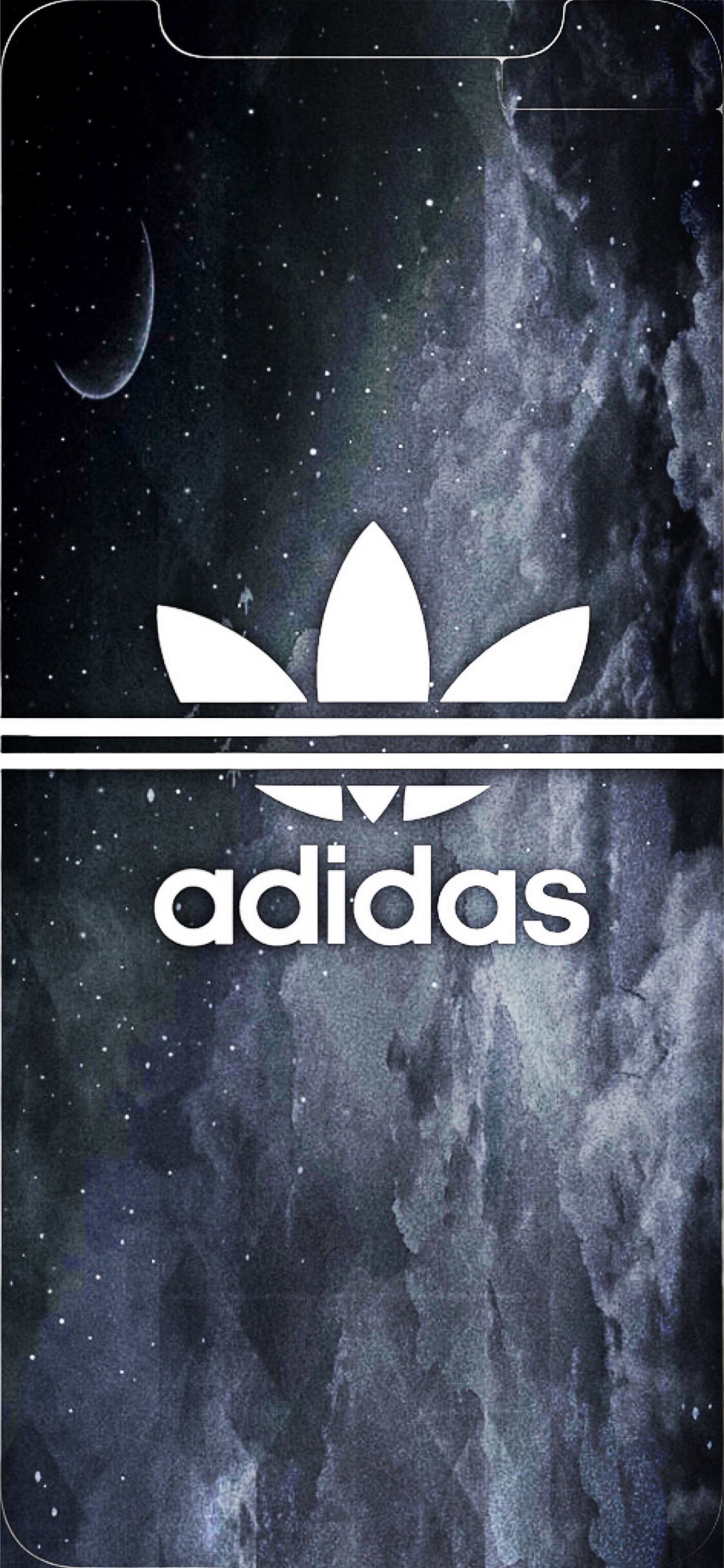 Adidas Night Adidas Night Clouds Moon Grey Iphonex Iphone Wallpapers Free Download