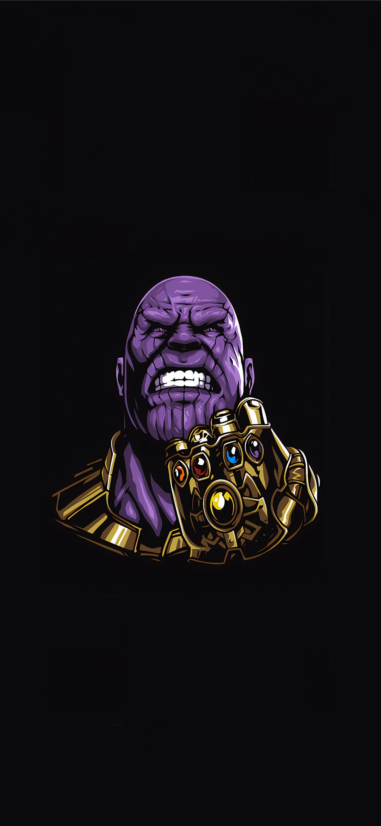 Thanos super villain minimal art 4К Sony Xperia Z... iPhone Wallpapers Free  Download