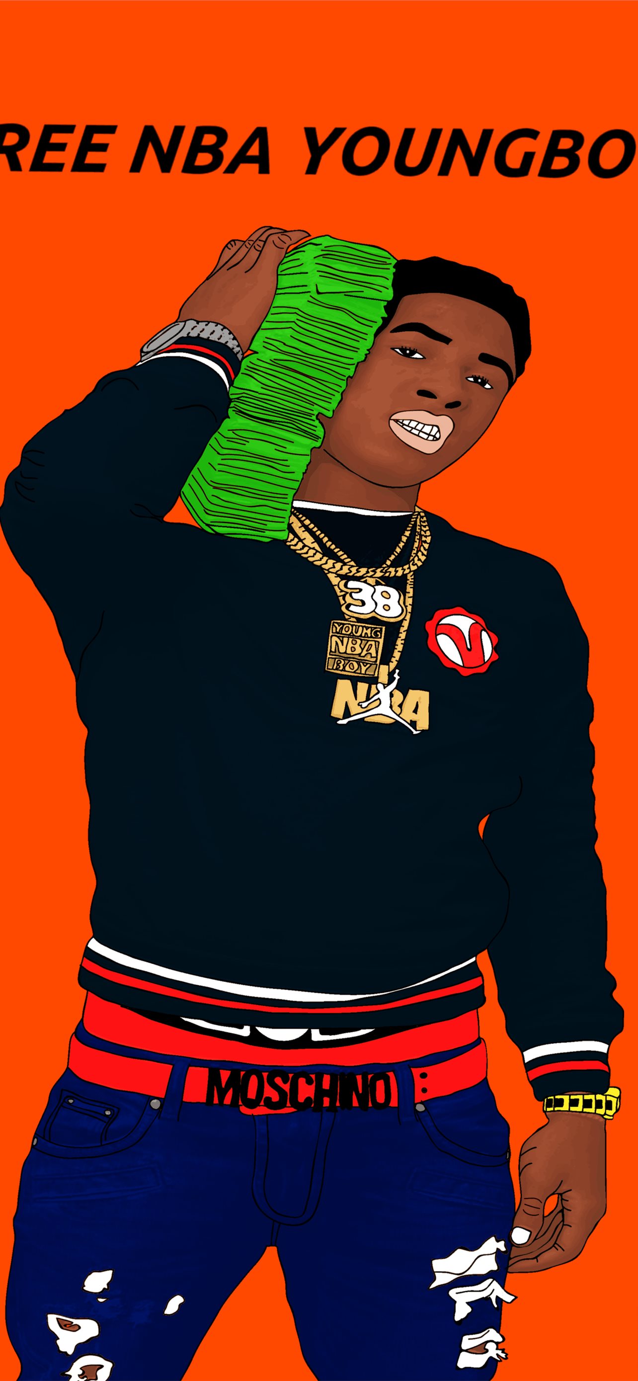 Backgrounds Nba Youngboy Cartoon iPhone